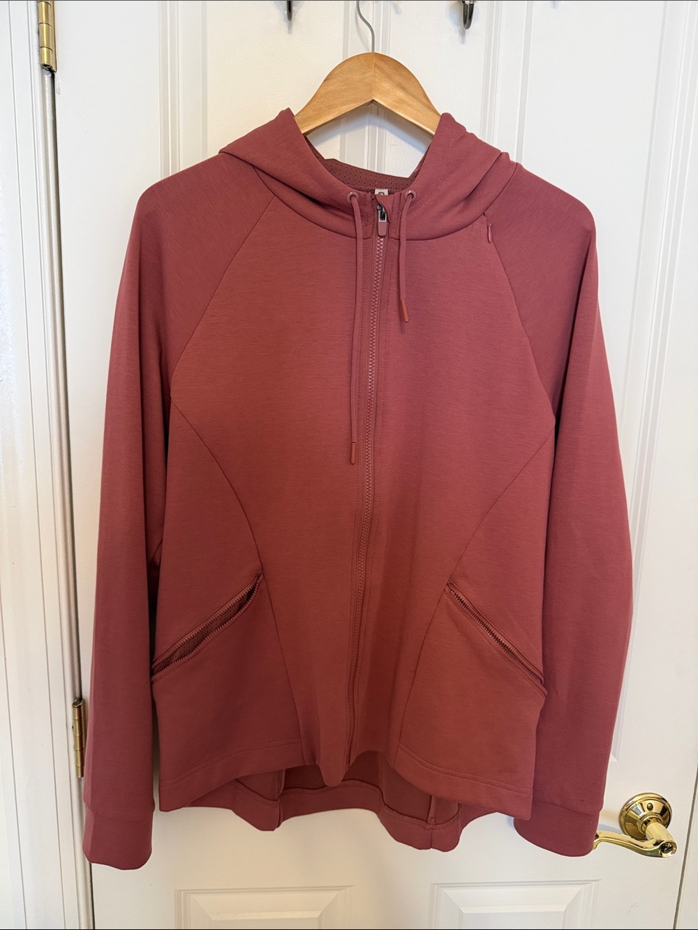 Fabletics Women's Zip Hoodie in Rosewood